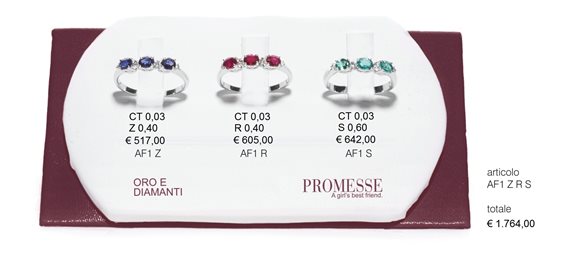 Anello Promesse Donna in Oro bianco AF1S - AF1S